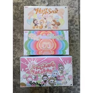 Authentic Labubu Big Into Energy, Have A Seat, Exciting Macaron SEALED Cases NEW